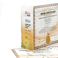 Certificat de sécurité personnalisé avec filigrane, estampage à chaud, perforations, données variables et zone à gratter