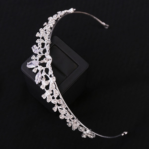 Diadème de Mariage É<span class=keywords><strong>l</strong></span>égant en Cristal Doré <span class=keywords><strong>Marquise</strong></span>, Couronne Nuptiale Romantique en Forme de Feuille, Coiffe Vintage Florale en Strass pour Mariées et Bals de Promo - Product Image 2
