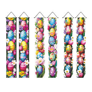 Cortina de Puerta de Pascua Nueva de Fábrica, Decoración Festiva, Pancarta para Exteriores, Letrero para Decoración de Fiesta de Halloween - Product Image 1