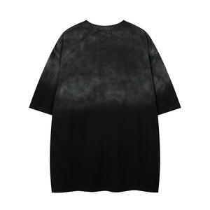 T-shirt Homme Rétro Délavé Effet Vieilli Robuste Brodé Manches Courtes 100% Coton Printemps-Été Nouvelle Tendance Imprimé Respirant - Product Image 5