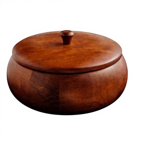 Olla de Madera Clásica con Tapa Abatible, Apilable, Personalizable, Redonda, para Cocina y Comedor - Product Image 6