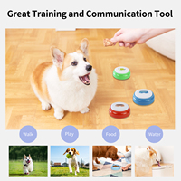 Boutons d'entraînement pour animaux de compagnie enregistrables de haute qualité (lot de 6) avec son clair, buzzer de communication réenregistrable pour chiens et chats