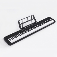 Piano numérique 88 touches, clavier électronique 5V Type-C, 80 démos, 200 sons, rythmes, fonction d'enseignement, métronome, pour débutants et étudiants