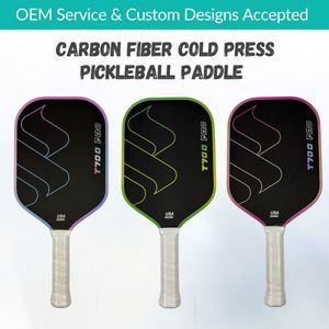 En Stock: Raquetas de Pickleball Serie Cold Press Power, Pala de Fibra de Carbono Cruda T700 de 16MM con Núcleo de Panal - Product Image 1