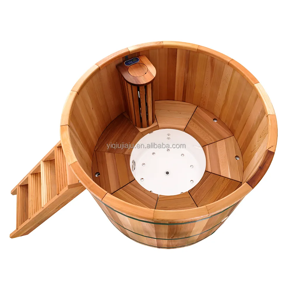 Cedar Lover banheira de hidromassagem elétrica de madeira para 4 pessoas, barril vermelho, ja cuzzi, de alta qualidade, ao ar livre