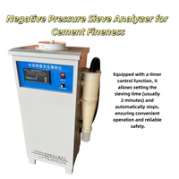 Machine d'essai de compression, nouveau type d'analyseur de finesse du ciment à pression négative, équipement d'essai du ciment