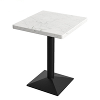 Nouveau design de bureau en pierre frittée Table à manger en marbre artificiel Jambe en acier inoxydable Table à manger pour ménage et restaurant
