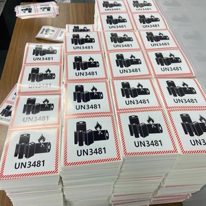 Etiquetas de Advertencia de Baterías de Litio <span class=keywords><strong>UN3481</strong></span>, Adhesivo de Vinilo - Product Image 4