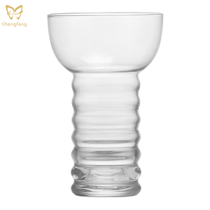 Crystal Pearl Diver Glass Sedoso Copas de cóctel 370ml Unique Caterpillar Copas de cóctel Tallo roscado flauta de champán - Product Image 2