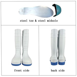 Botas <span class=keywords><strong>de</strong></span> Seguridad <span class=keywords><strong>de</strong></span> PVC con Punta <span class=keywords><strong>de</strong></span> Acero, Resistentes a Químicos, Impermeables, Antiestáticas, para la Industria Farmacéutica, <span class=keywords><strong>de</strong></span> Medicina y Alimentos - Product Image 3