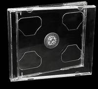 Chine Usine En Gros Clair 10.4mm Double Cd Bijou Cas avec Plateau Transparent Transparent 2CD Boîte De Rangement