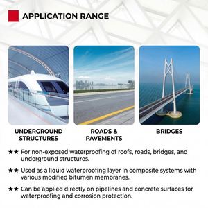 Revêtement imperméabilisant à base d'asphalte modifié à haute teneur en polymères, monocomposant, matériau élastique - Product Image 4