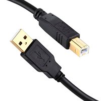 Cable de Impresora SYONG para Computadora, Cable USB de Alta Velocidad de Tipo A a B Macho para Impresora y Escáner, 20 Pies, Compatible con Lexmark, HP, Canon