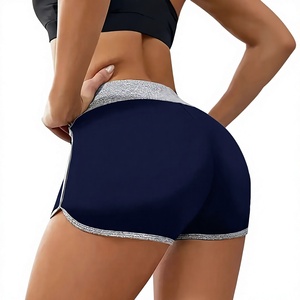 Women's High Waist Striped Knitted Eco-friendly Cotton Polyester Elastic Waist Regular Fit Sporty Breathable Shorts - Product Image 6