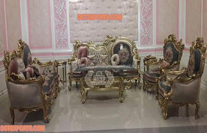 Juego de Sofás de Madera de Teca Hechos a Mano de Alta Gama para Sala de Estar Moderna con Tamaño Personalizado - Product Image 2