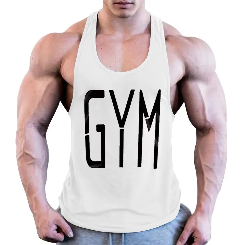 Camiseta de algodón con precio al por mayor para hombre, camiseta sin mangas personalizada para gimnasio, ropa deportiva para correr, chaleco para entrenamiento muscular