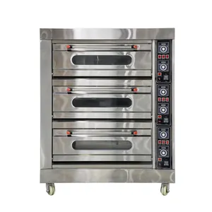 2022 Hot sale Commercial Bakery Equipment Deck Oven 3 Deck 6 Tray Bakery Baking Oven Electric Pizza Oven