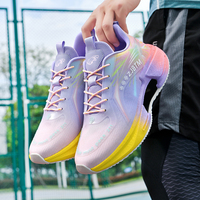 Chaussures de course d'entraînement pour le collège unisexe - Maille respirante + Tige en KPU, baskets légères, toutes tailles