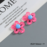 Dopamine acrylique français évidé petite fleur résine accessoires bricolage téléphone portable épingle à cheveux matériel trou chaussures patch matériel