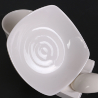 Assiette à salade en mélamine blanche incassable de 7,5 pouces pour snacks et dîners, vente en gros d'usine
