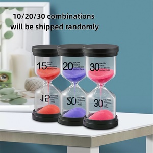 Reloj de Arena de Vidrio Hecho a Mano Personalizado por Lotes, Temporizador de 1/3/5/10/15/30/45/60 <span class=keywords><strong>Minutos</strong></span>. Diseño Moderno y Ecológico, Color Personalizado, Duradero - Product Image 6