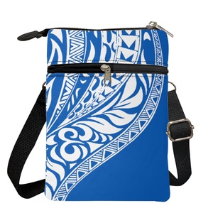 Bolsos de diseño de artículos de lujo, gran oferta en zonas turísticas, bandolera de lona de poliéster, Bolso con solapa con estampado de tribu de la Isla Caroline y Polinesia con cierre de botón - Product Image 3