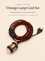 Cordon d'alimentation torsadé E27 standard UE de 4,5 mètres pour lampe de table avec prise suspendue en corde de chanvre et support de lampe en aluminium 110-250V