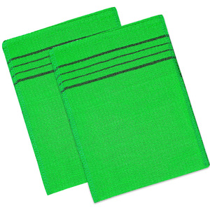 Fornitura diretta in fabbrica asciugamano da bagno per Sauna coreano a trama grossolana bocca piatta verde unico pezzo di sabbia panno per il corpo per Sauna guanti - Product Image 6