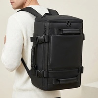 Sac à dos imperméable antivol en PU pour l'école et le travail, grande capacité, sac de voyage portable avec fermeture éclair pour hommes