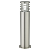 E27 extérieur pelouse borne lampe décorative étanche en acier inoxydable persiennes PC abat-jour LED Source pour application paysagère