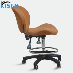 Tabouret de salon réglable en PU marron antidérapant avec repose-pieds pour pédicure, idéal pour la douche, vente chaude de l'usine Kisen - Product Image 2