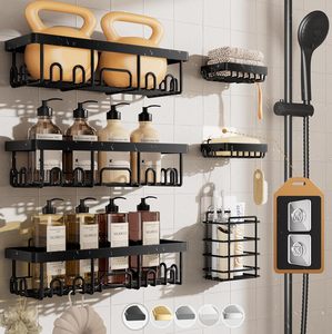 BX accessoires de salle de bain coin douche Caddy supports de rangement suspendu <span class=keywords><strong>support</strong></span> de douche dans le coin douche étagère sans perceuse - Product Image 1