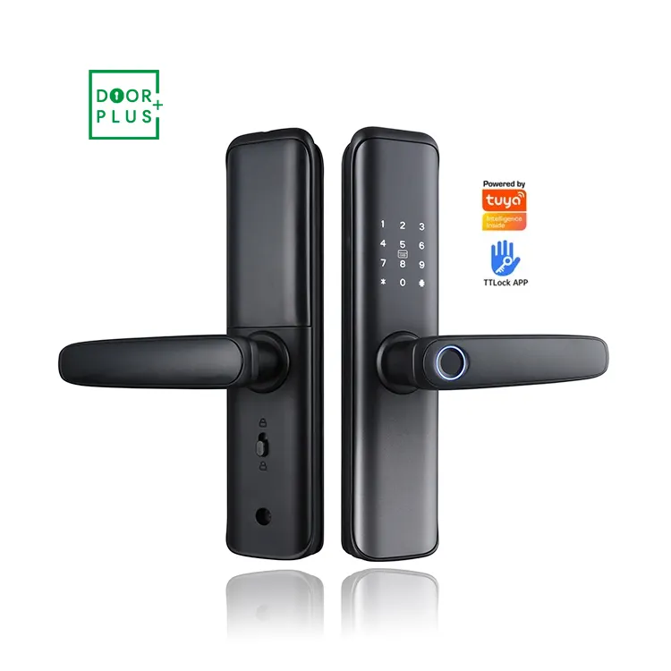 Doorplus Water proof Smart Lock Tuya Wifi Password Fingerprint Ttlock maniglia digitale Smart Door Lock