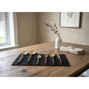 Juego de Cubiertos de Acero Inoxidable con Acabado Dorado Premium, Colección Clásica para Fiestas y Cenas, Apto para Lavavajillas y Ligero - Product Image 1