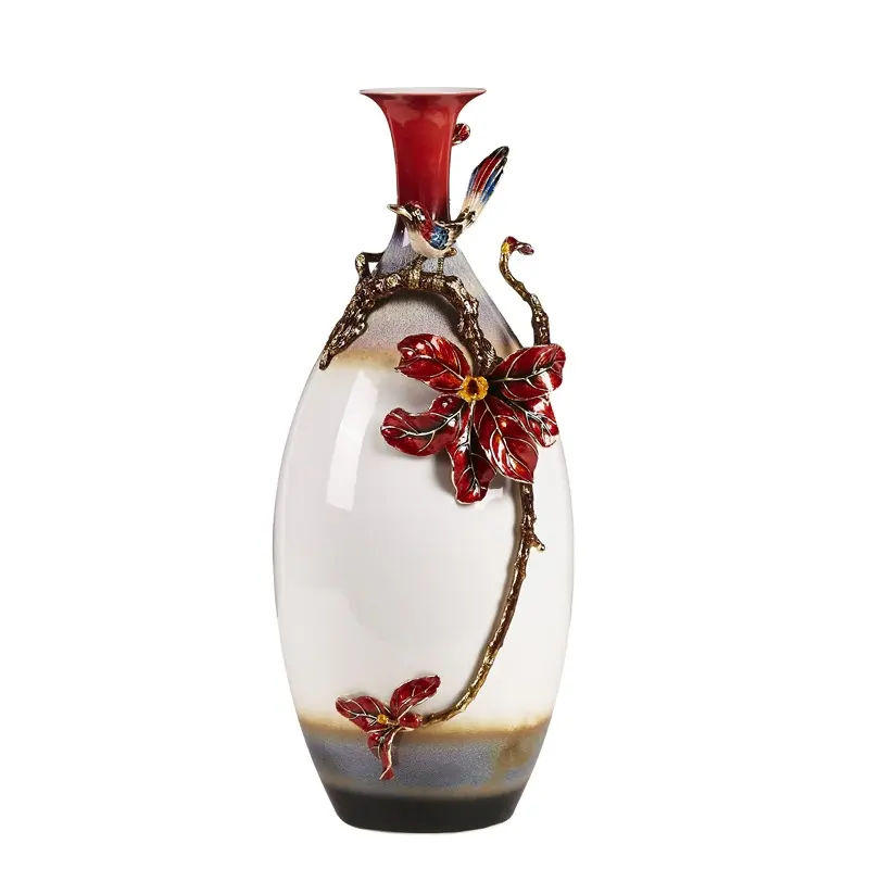 Noshman jarron de cerâmica, decoração de casa de alta qualidade, pintura manual, esmalte, vaso de cerâmica artesanal chinês, grande, vaso de cerâmica