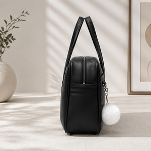 Maletín de Negocios de Lujo para Hombre en PU Negro con Puerto para Auriculares, Maletín de Oficina Duradero de Alta Calidad para Fin de Semana - Product Image 6