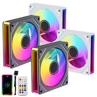 Ventilateur de boîtier d'ordinateur AntarcChill Prism ARGB avec effet lumineux miroir infini, conception à haut débit d'air, lame de ventilateur de refroidissement