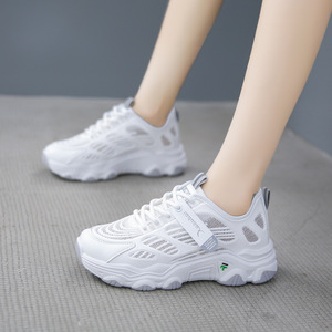<span class=keywords><strong>Sneakers</strong></span> traspiranti in Mesh di colore bianco scarpe da <span class=keywords><strong>donna</strong></span> <span class=keywords><strong>donna</strong></span> scarpette da corsa popolari per le donne - Product Image 4