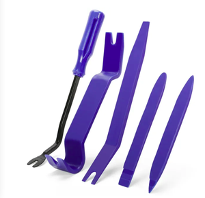 L-HT0240 5 pezzi Kit di rimozione della leva per la rimozione della porta dell'auto Kit di rimozione <span class=keywords><strong>Audio</strong></span> del cruscotto Kit gancio di rimozione di dimensioni miste clip di fissaggio strumenti di riparazione - Product Image 1