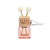 Diffuseur de parfum pour voiture en verre givré Mesker Luxury 5ml 8ml 10ml, flacon vide avec bouchon en bois