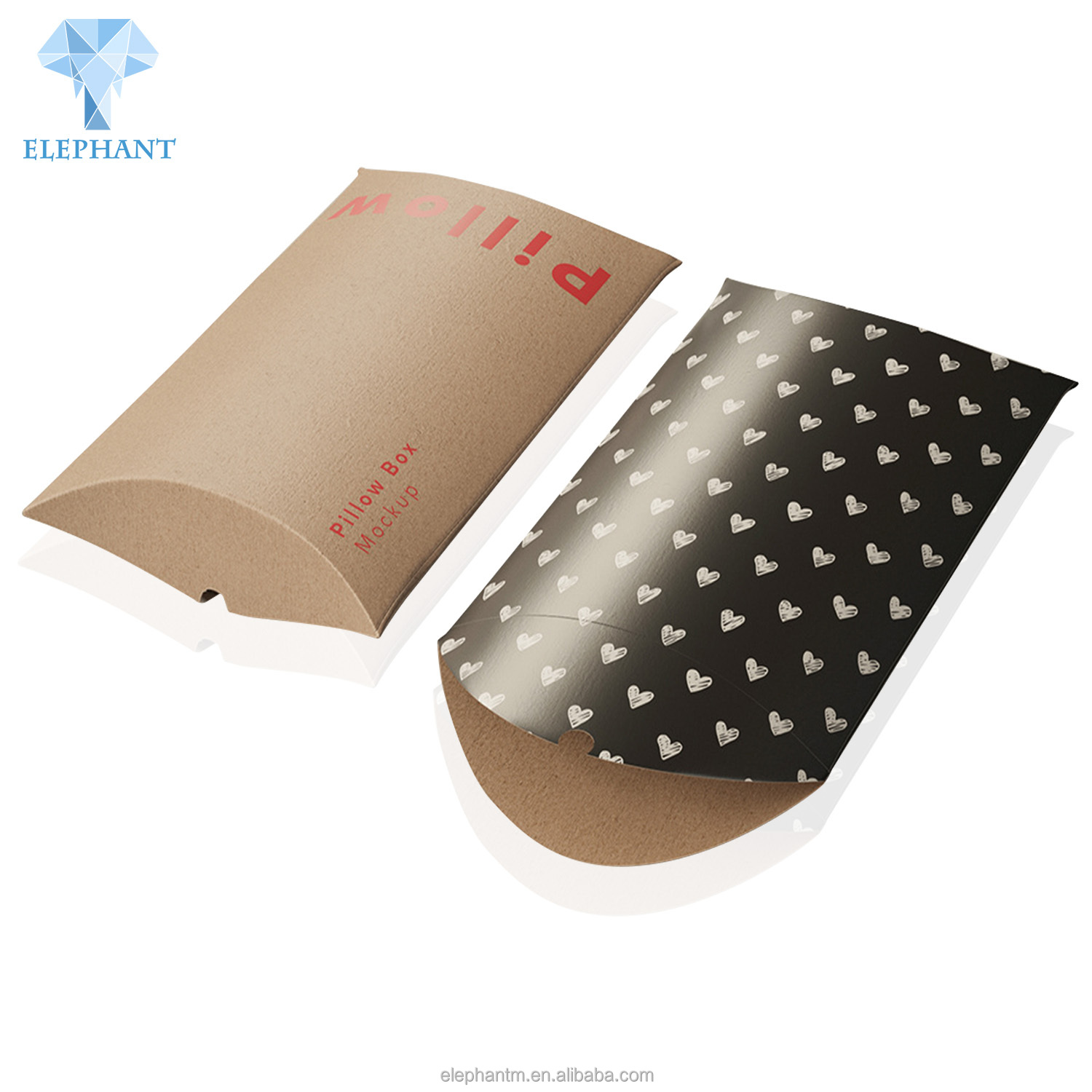 Small Paper Luxury Custom Pillow Box Packaging For Gift Biodegradable Pillow Box