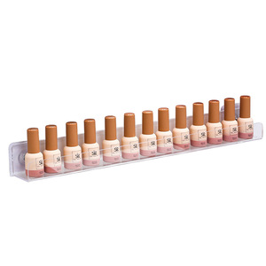 Wall Mounted <b>Nail</b> Polish Storage Rack Rectangle One Piece Punch Free Display Shelf For Beauty Organization - Product Image 1