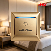 Interrupteur Économiseur d'Énergie Doré pour Chambre d'Hôtel, Économiseur de Courant pour Carte Clé, Installation Facile, 100-260V AC 12-24V DC avec Retard de 15 Secondes avant l'Arrêt de l'Alimentation
