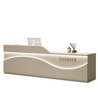 Bureau d'accueil Modern Wood Company Salon de beauté Comptoir de caisse Magasin de vêtements Bar