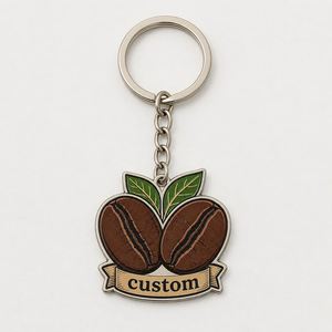 Porte-clés personnalisés en forme de grain de café en gros – Matière première pour chaînes de cafés, promotion gastronomique, souvenir - Product Image 2