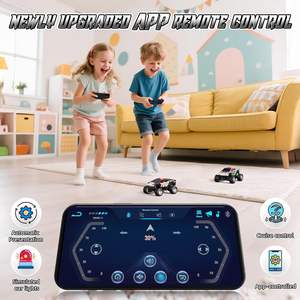 App-Steuerung Mini-Fernbedienung 1/64 Alloy Case RC Cars 2,4 GHz Wireless Police Toy Truck Geschwindigkeit/Lenkung Einstellbar für Alter 2-4 - Product Image 5