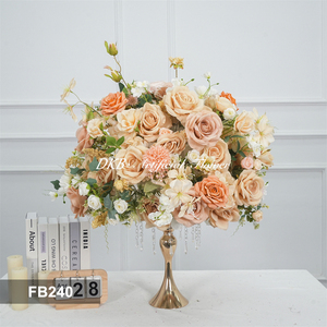DKB New Modern Wholesale Table Centerpiece Decoration <b>Artificial</b> Flower Ball Silk Rose Floral Ball for Wedding Party - Product Image 3