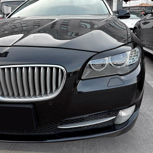Pegatinas para Cejas de Faros Delanteros BMW Serie 5 F10 F11, Fibra de Carbono, Negro Piano, 2011-2014, Piezas de Modificación - Product Image 1