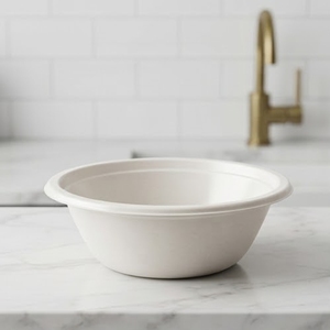 Eco-Friendly 24 oz Sugarcane Bagasse Bowl Serving Dish Microwave Safe Sustainable Disposable Food <b>Container</b> for Back School - Product Image 6