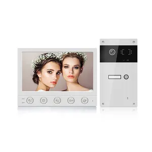 Akıllı interkom 7 "daire kablolu Video interkom ses interkom kapı zili Video Deur bel interkom kapı sistemi için 2 adet Roo
